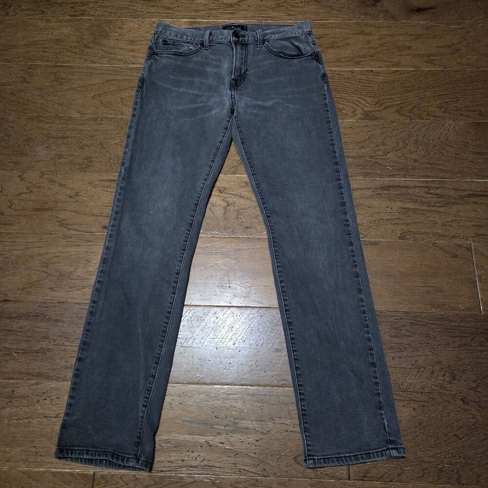 Lucky Brand 221 Straight Jeans Mens 30x32 Gray Black Denim Western Rodeo